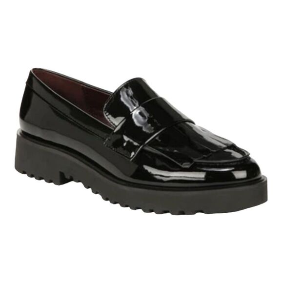 SARTO By Franco Sarto Shoes - SARTO by Franco Sarto Calista Fringe Kiltie Loafer In Black Patent Size 9 NEW